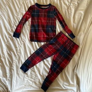 Soma PJ SET kids 4T red plaid Christmas Holiday Jammie’s pajamas